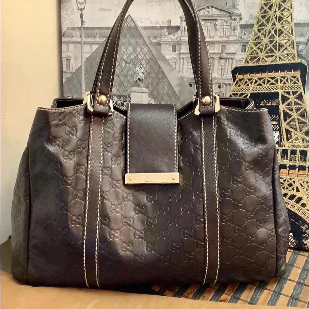 100% Authentic GUCCI  Leather Icon Tote.